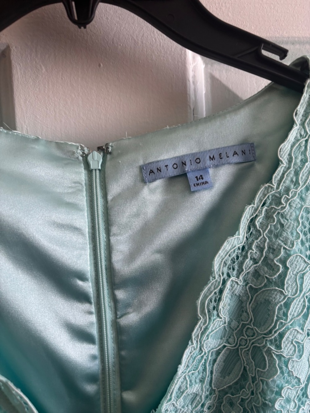 Antonio Melani Mint Green Lace Dress - Picture 2 of 3